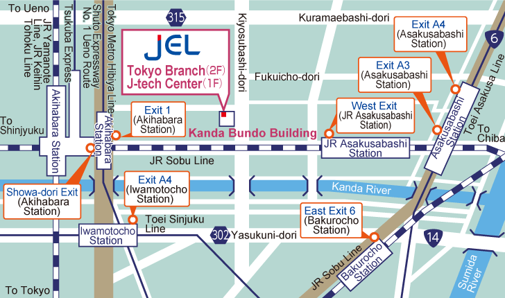 map of tokyo branch