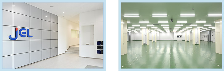 entrance and clean room of JEL Onomichi Factory