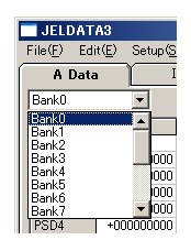 bank selection of A data tab