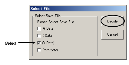select the file to save