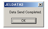 message when sending data is completed
